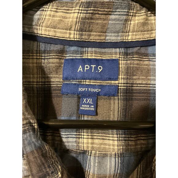APT 9 men’s flannel button in front shirt, size XXL - Picture 2 of 4